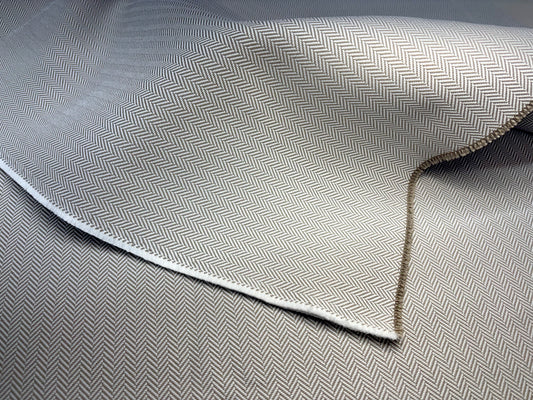 Classic Herringbone Woven Fabric – Neutral Taupe