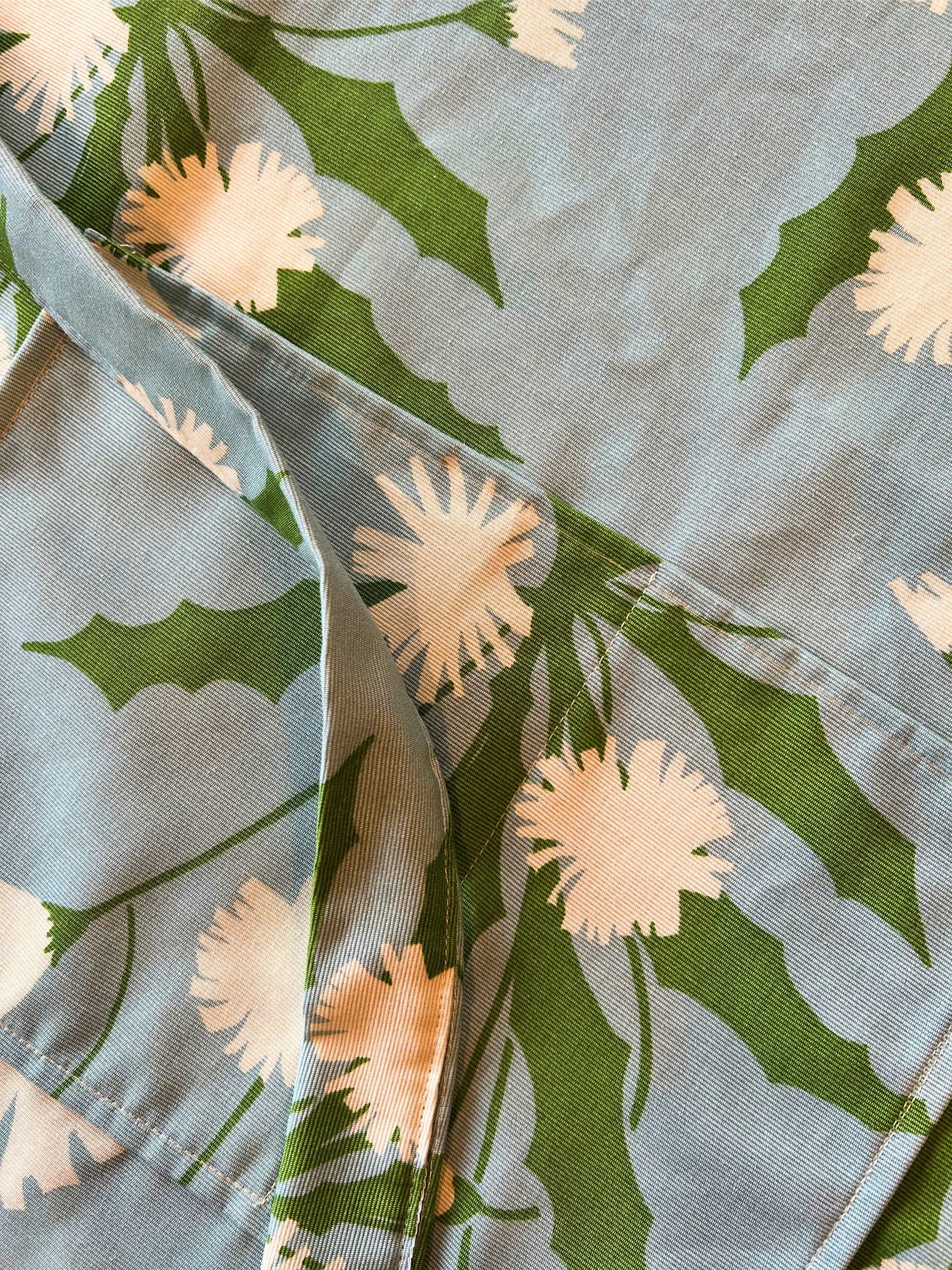 Apron - Blue floral print