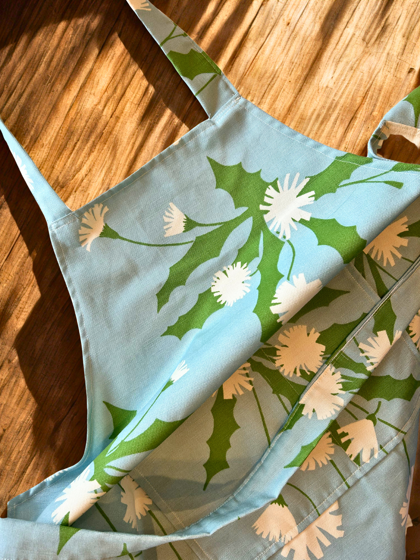 Apron - Blue floral print
