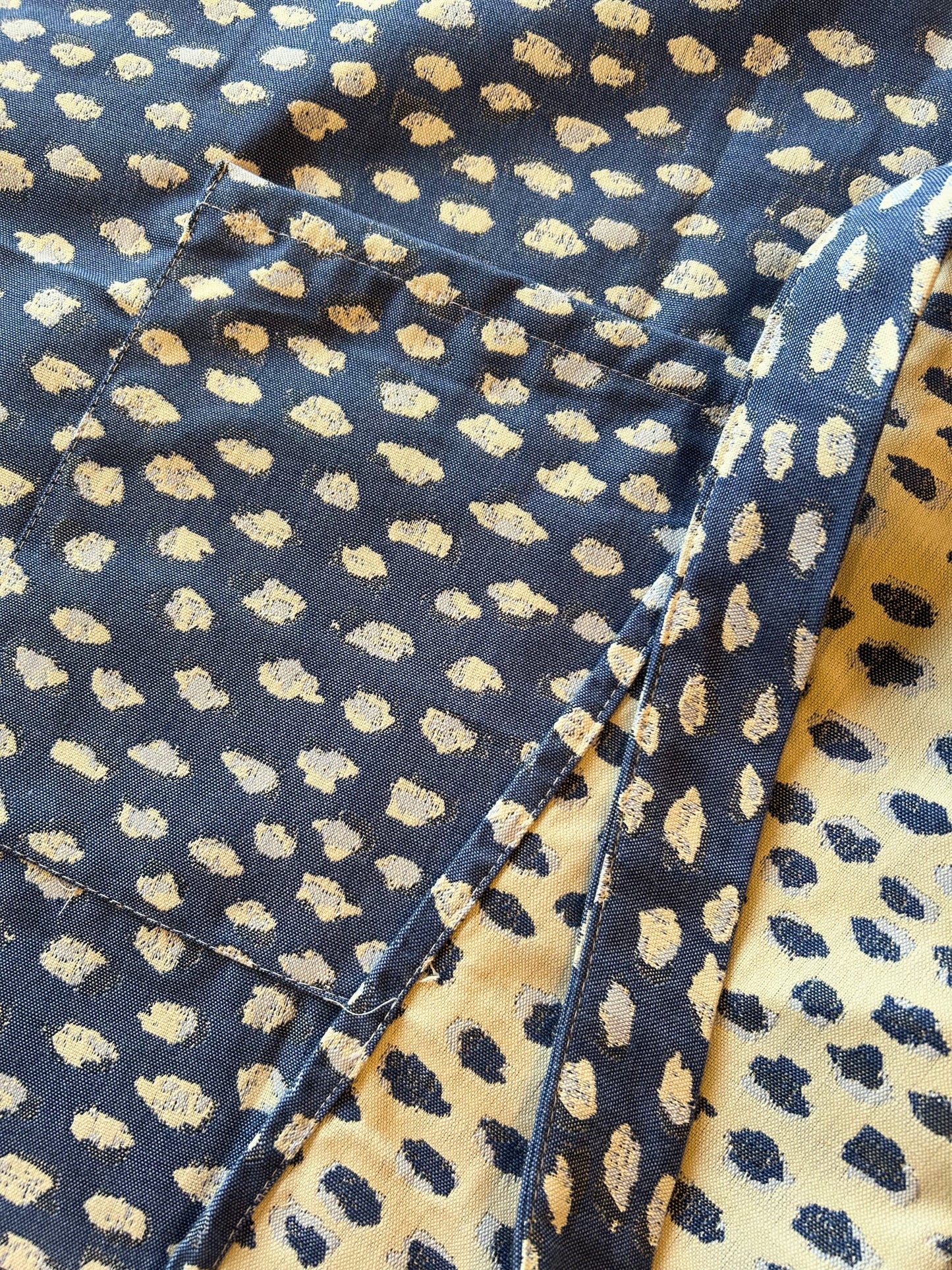 Apron - Blue with White details